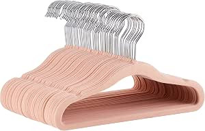 Amazon Basics Kids Velvet, Non-Slip Clothes Hangers for Infant and Toddler, 11.6 Inches (for baby... | Amazon (US)