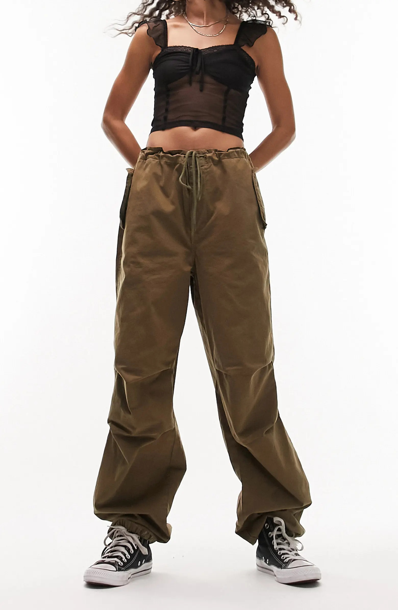 Oversize Parachute Cotton Cargo Pants | Nordstrom