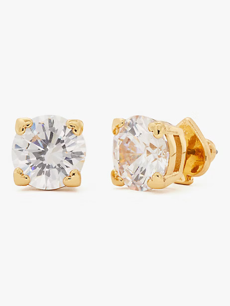 Kate Spade Heart Studs, Clear/Gold | Kate Spade (US)