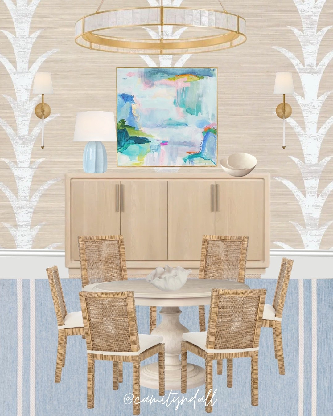 Coastal charm meets timeless elegance 🌊✨
Layered textures, soft blues, and warm neutrals creating the perfect gathered-around-the-table moment. 

#LTKSaleAlert #LTKHome