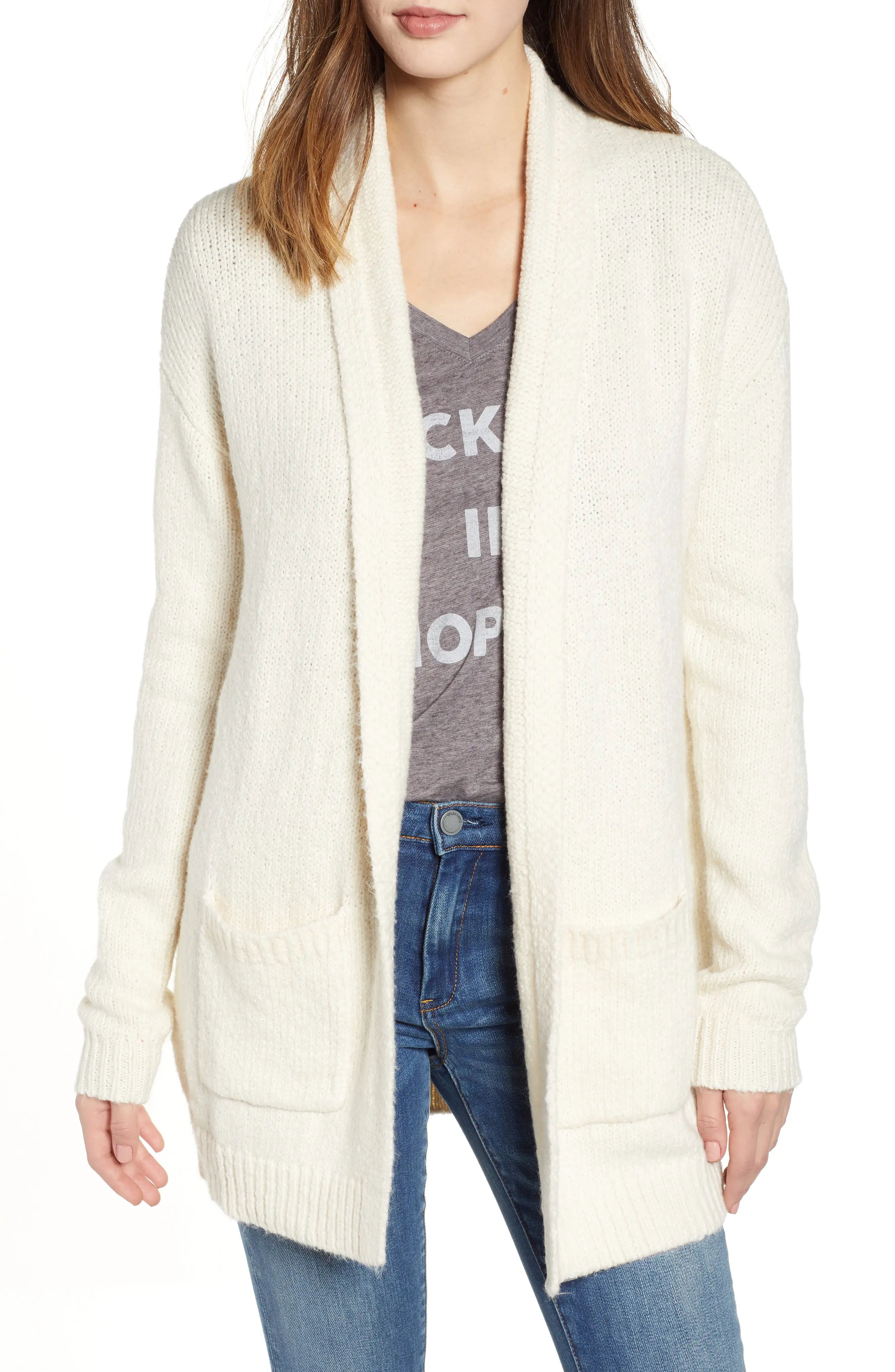 Women's Bp. Cozy Long Cardigan, Size XX-Small - Ivory | Nordstrom