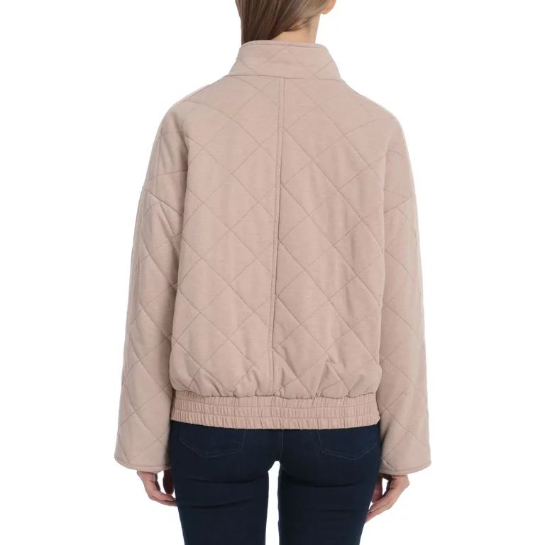 Bagatelle.NYC Women's Quilted French Terry Jacket | Walmart (US)