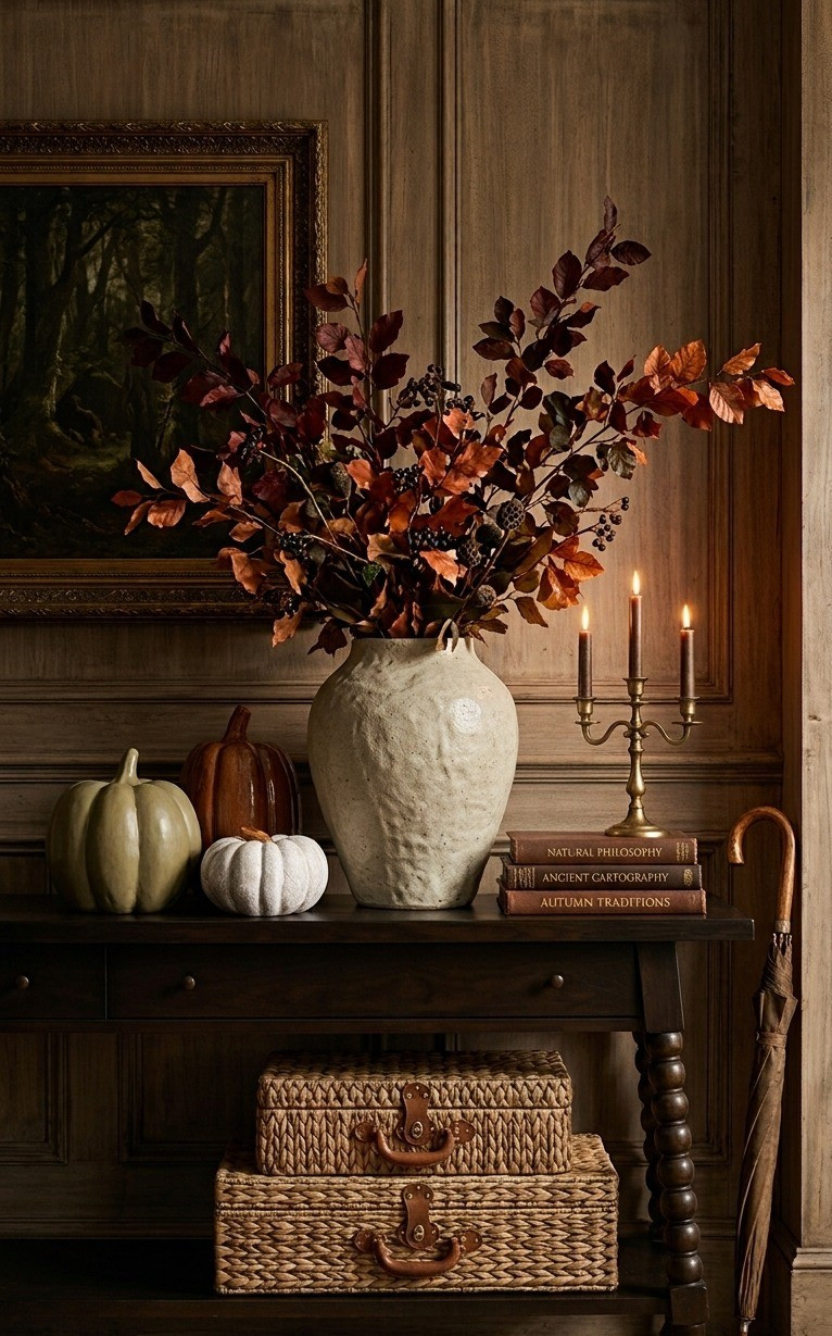 Loving the rustic charm of these patterned pumpkins on my console table! They add such a cozy, organic feel to my fall decor. ✨ #PatternedPumpkins #FallHomeDecor

#LTKSeasonal #LTKHome