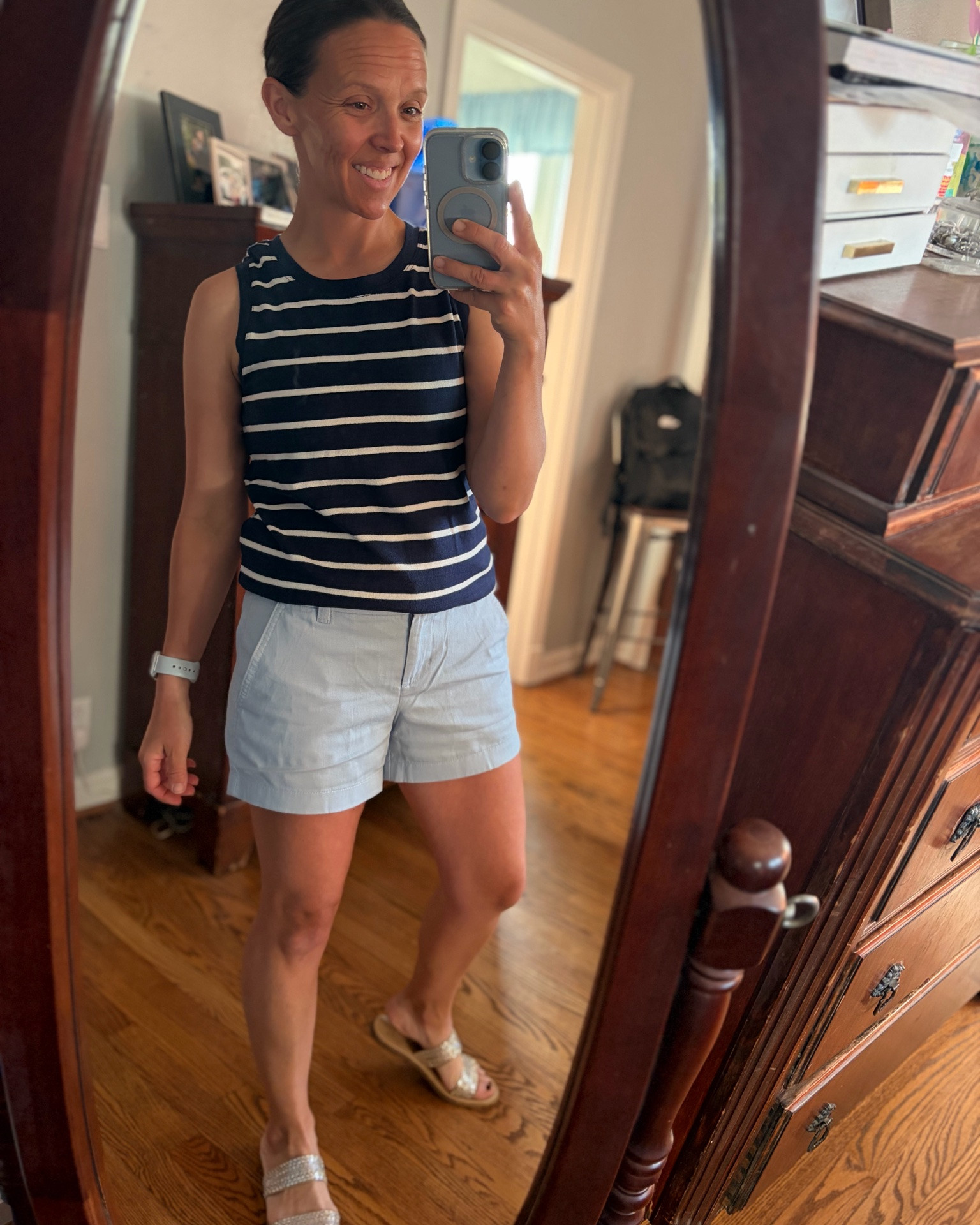 Summer outfit - ON SALE- the length of these 3.5” shorts is great, I also grabbed them in white, and the tops are a bit thicker than a typical tank, which I really like.  


#LTKSaleAlert #vacationoutfit #summer #salefinds #budgetfriendly #tanktop #chinoshorts @jcrew

#LTKSeasonal #LTKU #LTKOver40