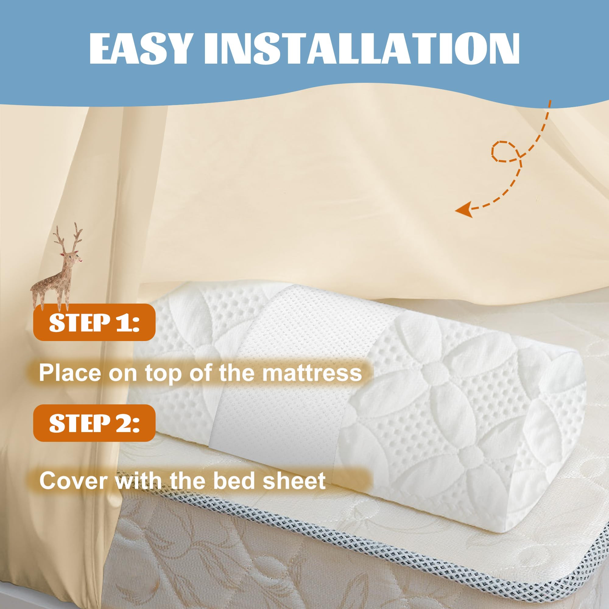 Bed Rail for Toddlers, Bed Guard Rail, Soft Memory Foam Toddler Bed Rail for Twin, Full, Queen, K... | Amazon (US)