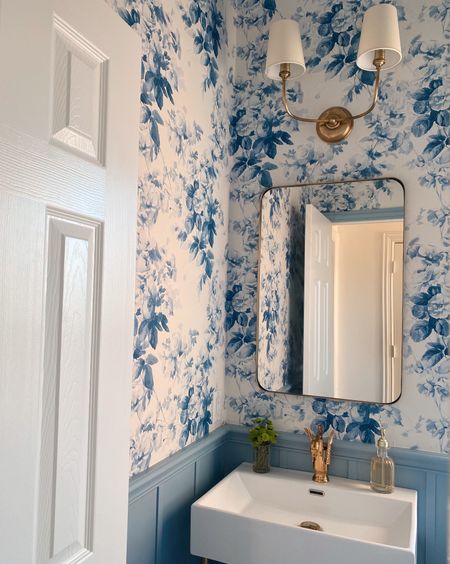 Still have some small changes to this powder room renovation but this floral wallpaper is so dreamy! Paint is Sherwin Williams Faded Flaxflower.

#LTKFind #LTKhome