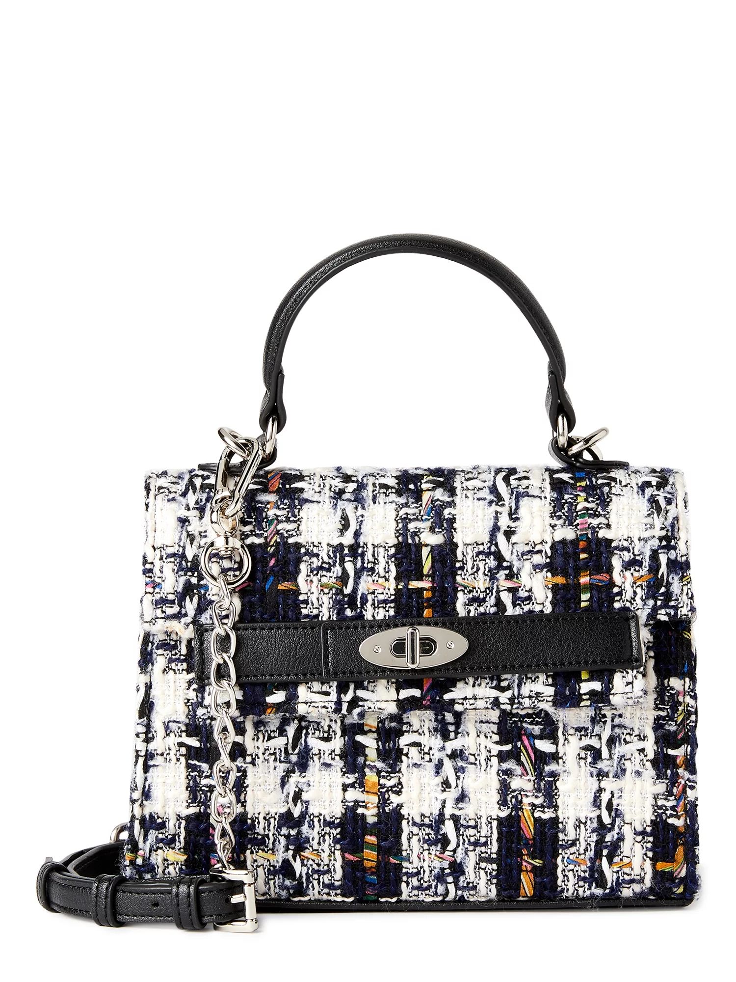 Madden NYC Women's Boxy Top Handle Bag Boucle | Walmart (US)