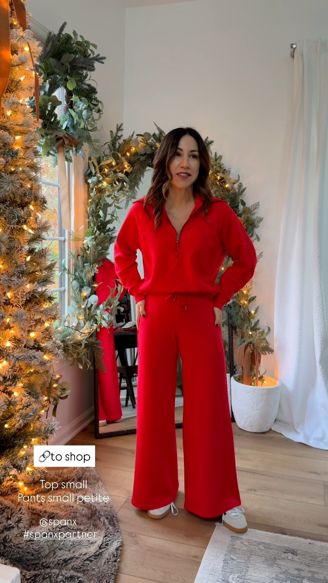 @spanx
#spanxpartner
Small top, small petite wide leg pants, travel outfit 

#LTKCyberWeek #LTKSaleAlert #LTKHoliday