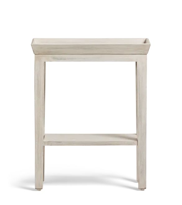 Gustavian Sofa Side Table – Washed Gray | OKA US