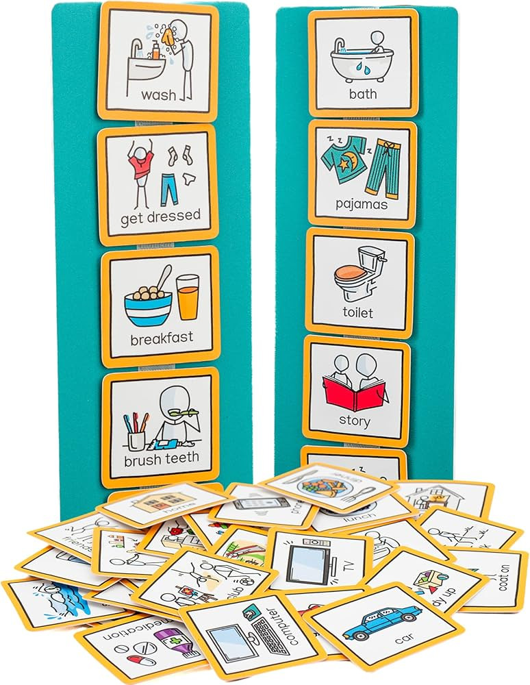 Visual Schedule routine chart for children with pecs cards to support communiation for kids, todd... | Amazon (US)