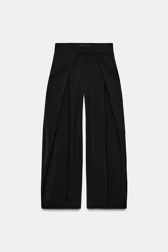 ZW COLLECTION PLEATED WIDE-LEG TROUSERS | Zara AU