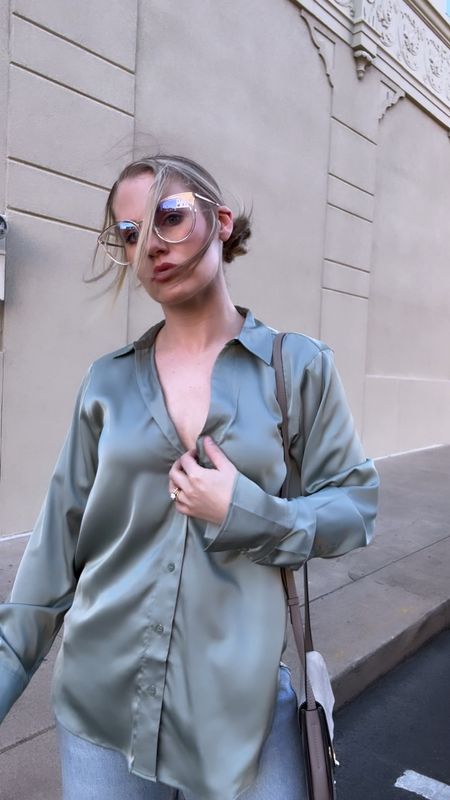 3 ways to style a silk button down #howtowear #streetstyle

#LTKfindsunder50 #LTKstyletip