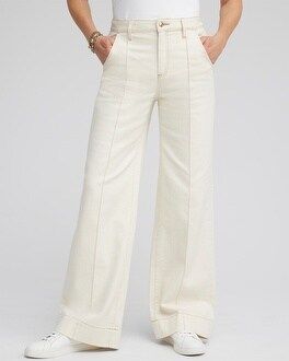 Pintuck High Rise Wide Leg Jeans | Chico's