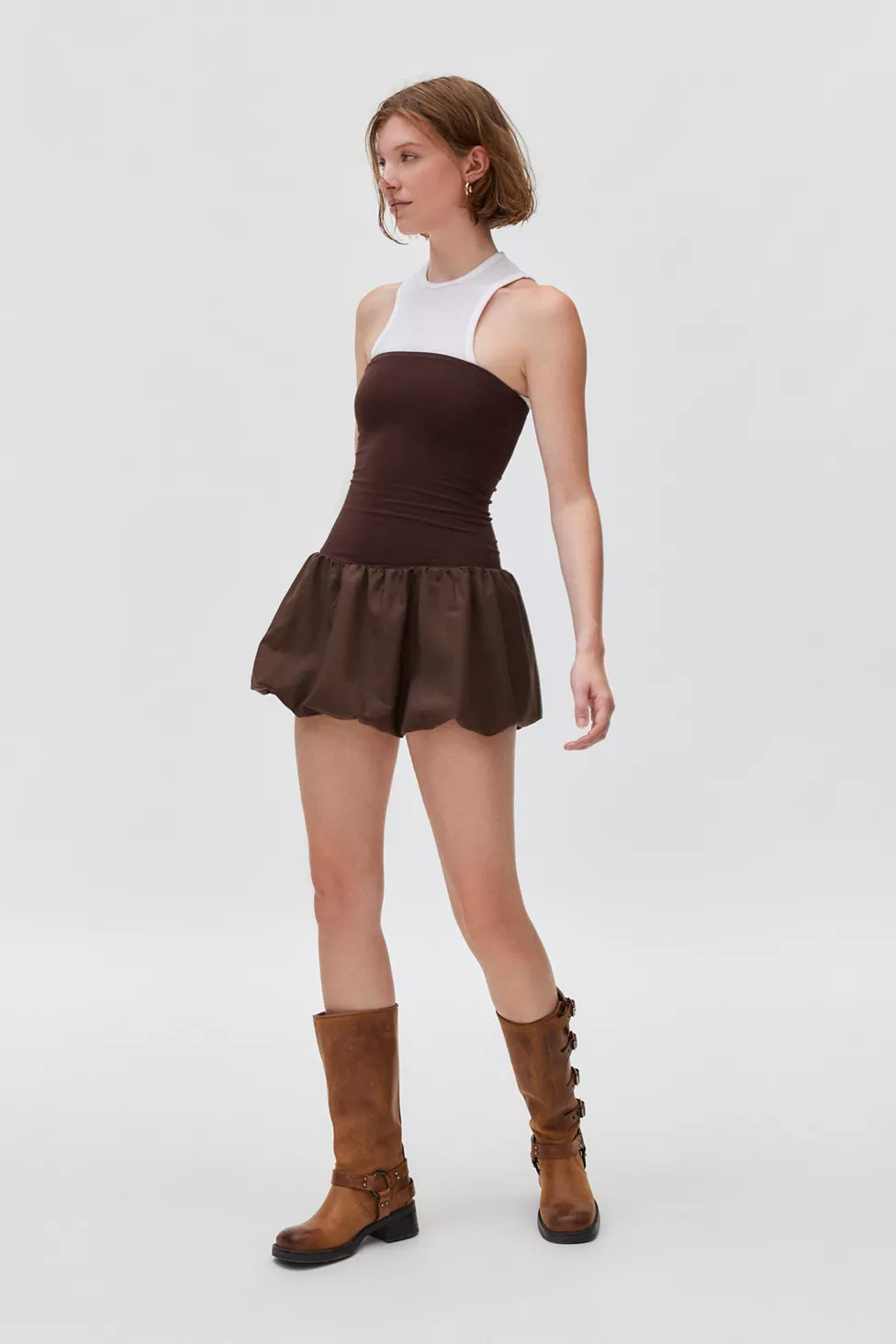 Kimchi Blue Tube Bubble Hem Mini Dress | Urban Outfitters (US and RoW)