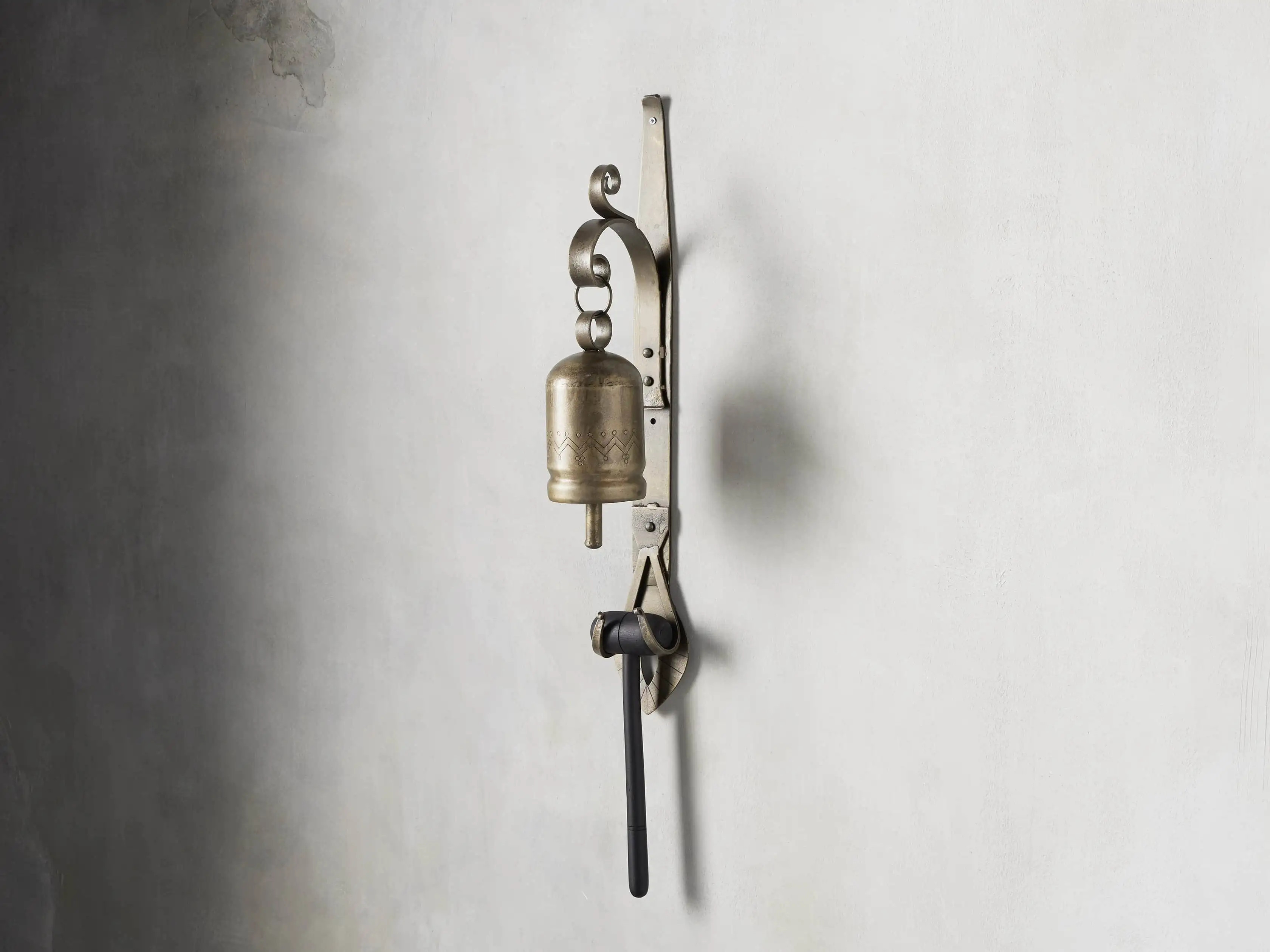 Wall Mount Antique Brass Dinner Bell | Arhaus