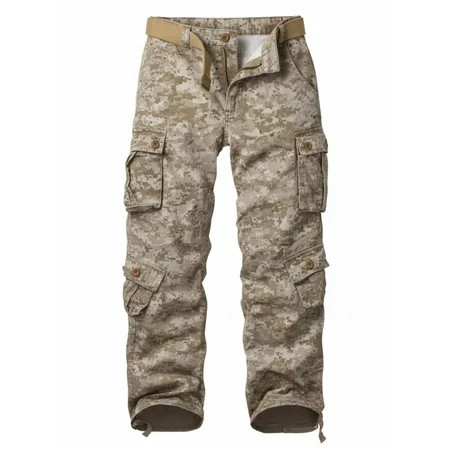 TRGPSG Men's Camo Cargo Pants with 8 Pockets Relaxed Fit Camo Pants(No Belt) 32x31 | Walmart (US)