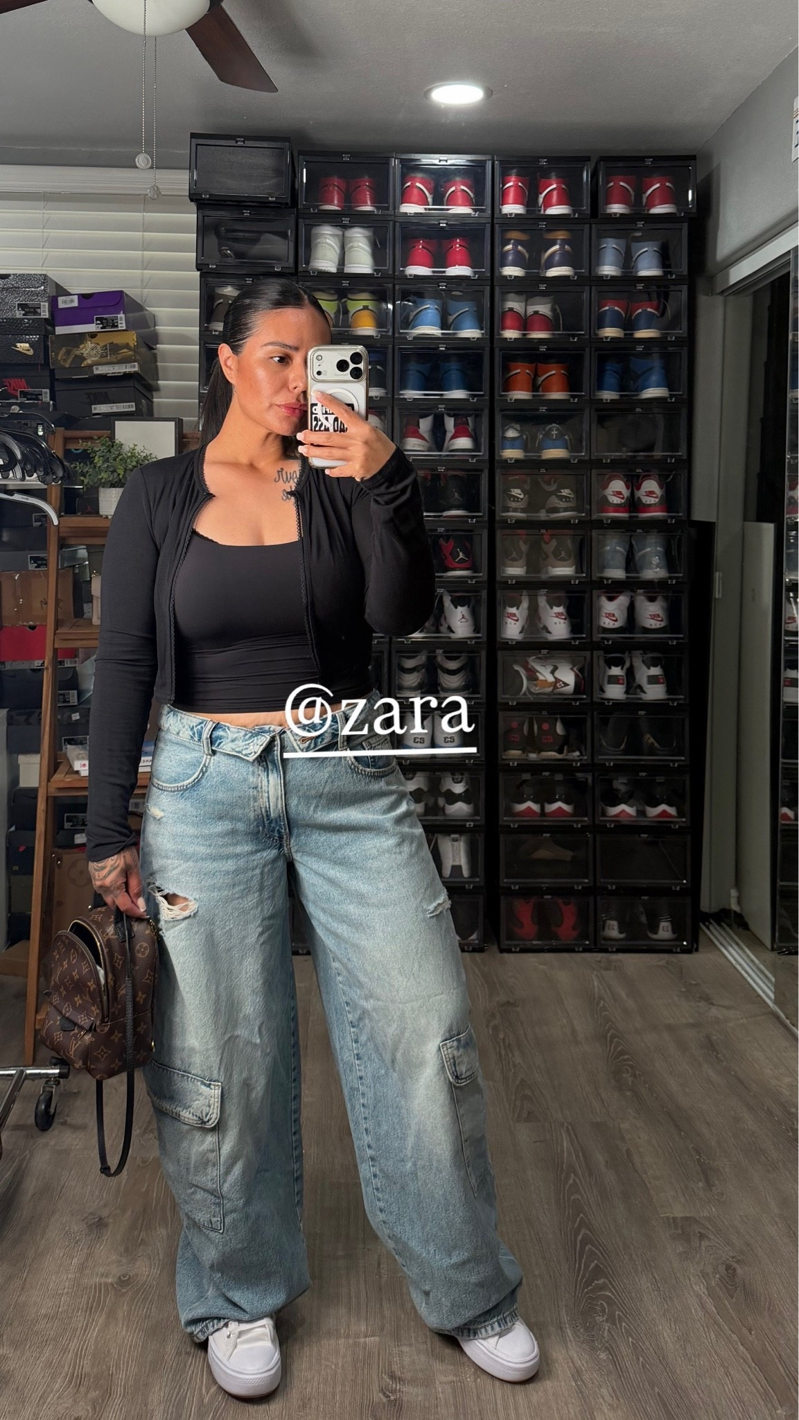 Tank top: L cardigan: M jeans: Zara ( can’t link )