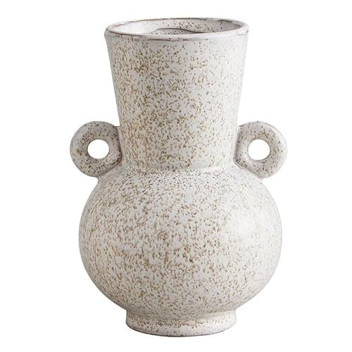 47th & Main Modern Glazed Ceramic Flower Vase for Home Décor, Small, Gray Speckled | Amazon (US)