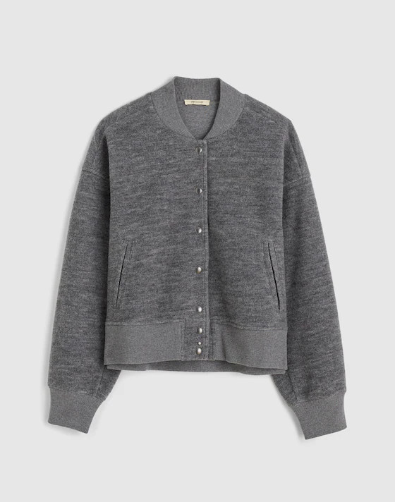 Double-Faced Knit Bomber Jacket | Madewell