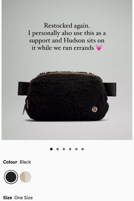 Lululemon fleece belt bag back in stock 

#LTKSeasonal #LTKHoliday #LTKitbag