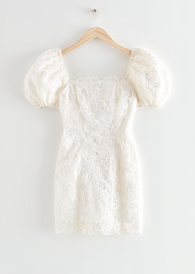 Bubble Sleeve Organza Mini Dress | & Other Stories US