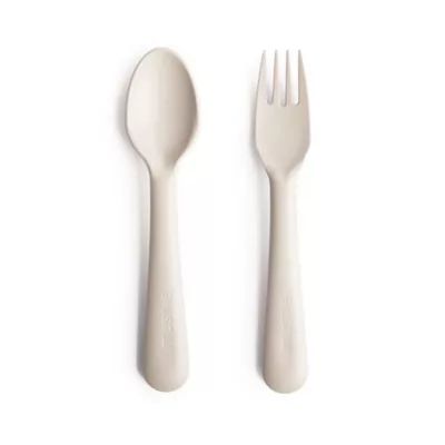 Mushie Fork and Spoon Set Blush | buybuy BABY
