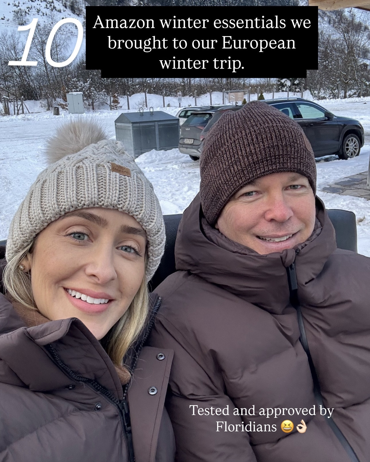 10 Amazon winter essentials that i brought to our European trip (tested and approved by Floridian, quality on everything it’s amazing) fits true to size and I’m wearing size small and Eric size medium 

#LTKootd #LTKSeasonal #LTKU