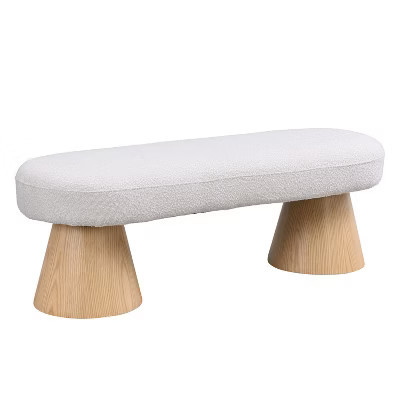 Dexmalle Beige Upholstered Dining Bench for Enterway | Target