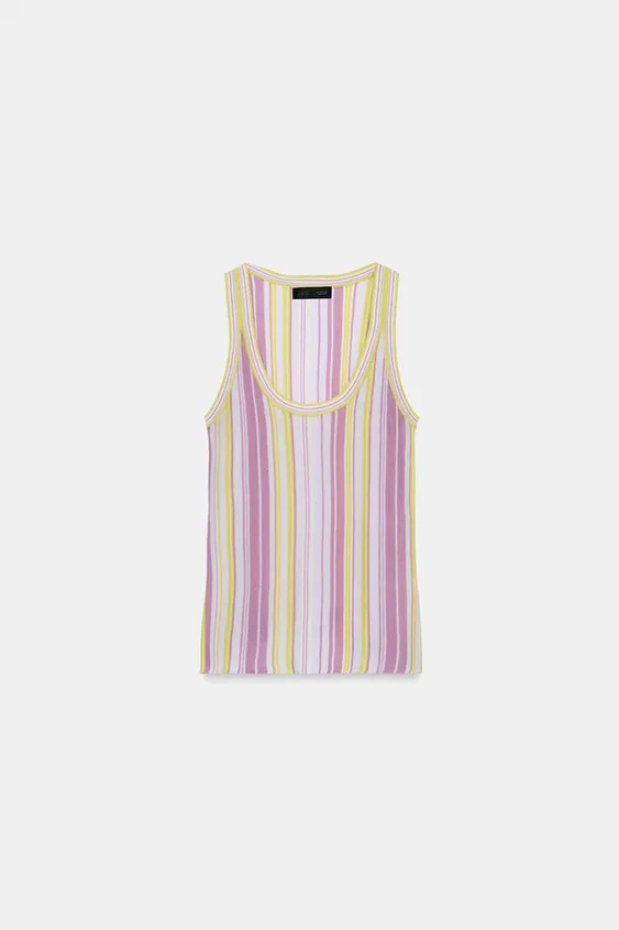 STRIPED KNIT TOP | Zara UK