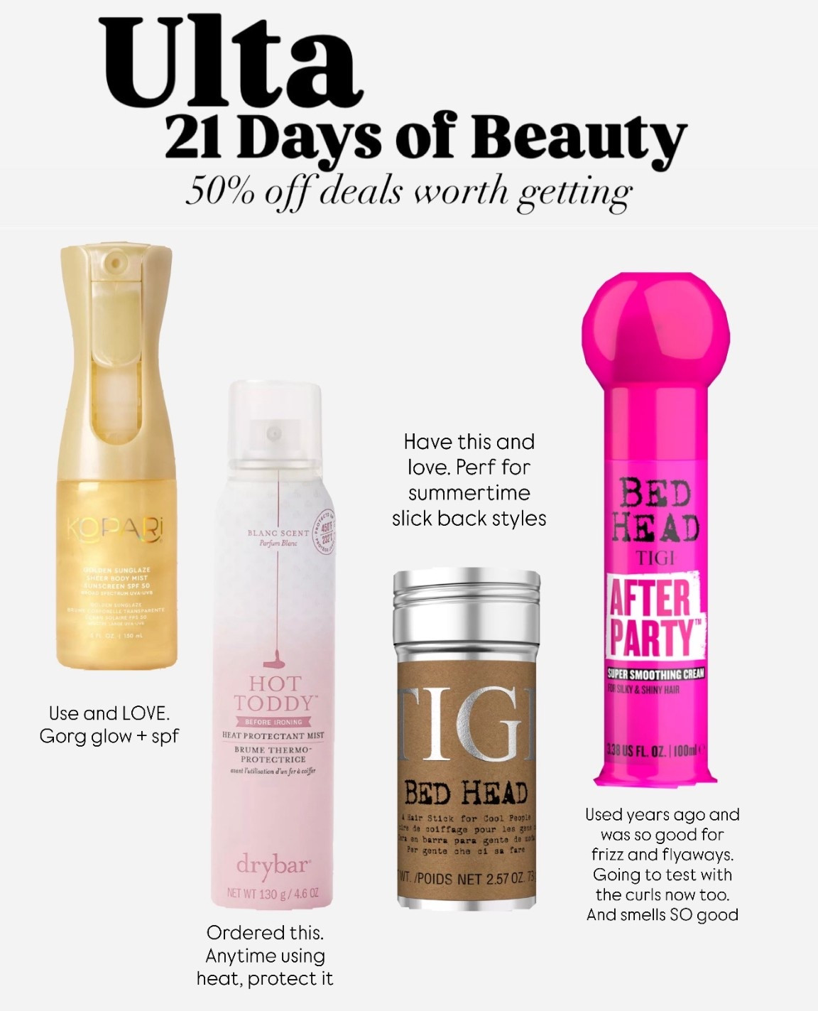 My Ulta 21 days of beauty worth grabbing today 

#LTKSpringSale #LTKdayinmylife #LTKBeauty