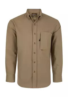 Drake Waterfowl Men's Autumn Brushed Twill Solid Button Down Long Sleeve Shirt | Belk