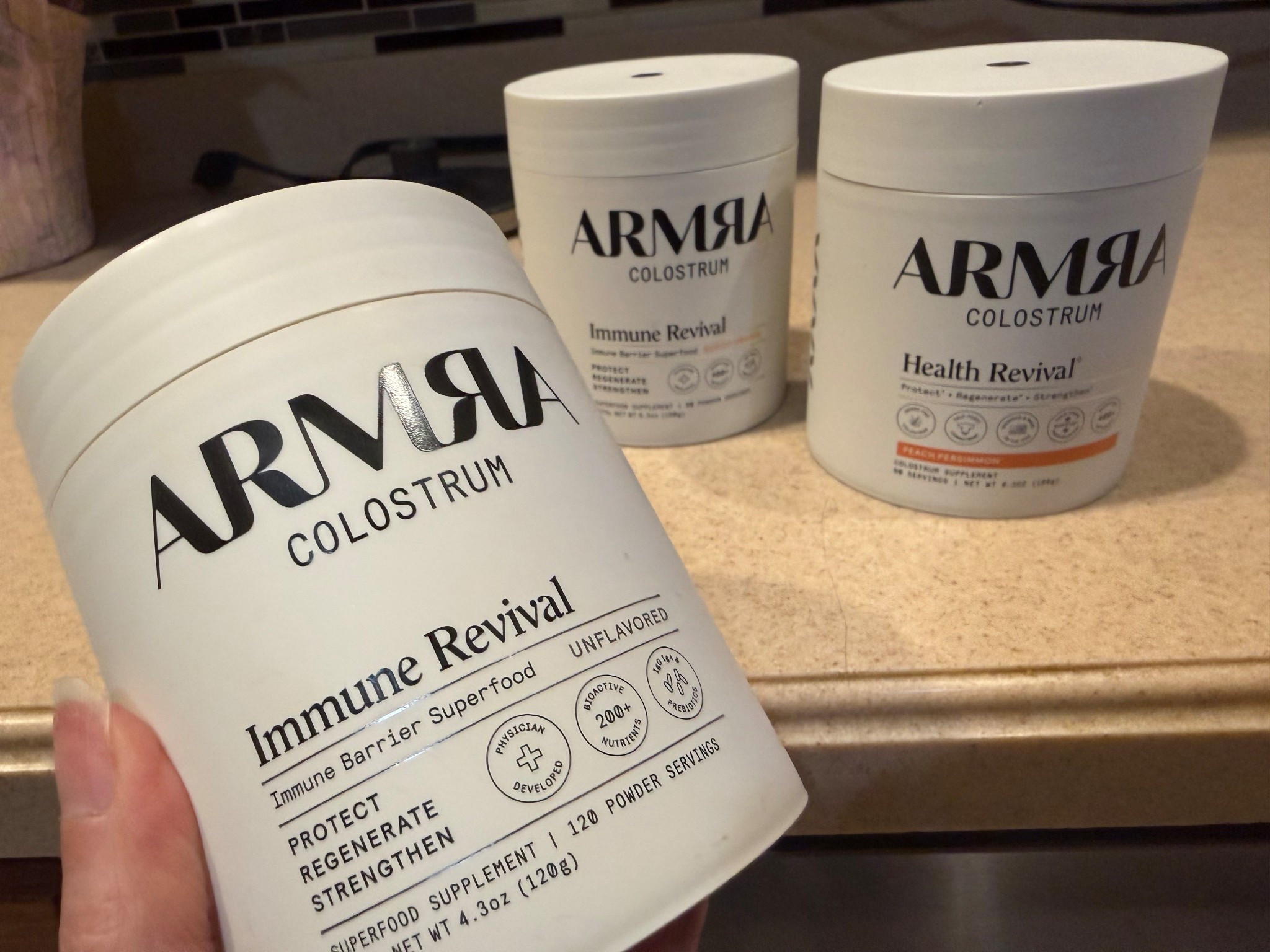 If you’ve been seeing Armra all over your feed and wanting to try it, now’s your chance — it’s 30% off subscription purchases right now and 15% off one time purchases of select flavors with code FLAVOR15. I personally prefer the original dry scoop, but I’m not much of a sugar girlie! 

I like that this one is calf-first, which means it’s never taken after calves are fully fed. 

Benefits: 
*Potential immunity boost
*Reduced inflammation
*Anti aging skin benefits (this has been shown in topical colostrum)
*Potential gut balancing effects  

#LTKSaleAlert