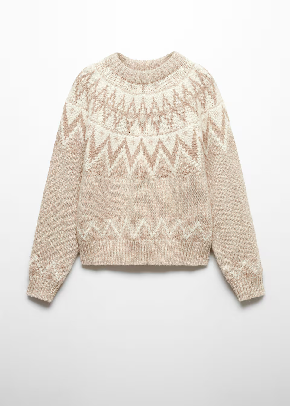 Crew neck sweater with trim -  Women | Mango United Kingdom | MANGO (UK)