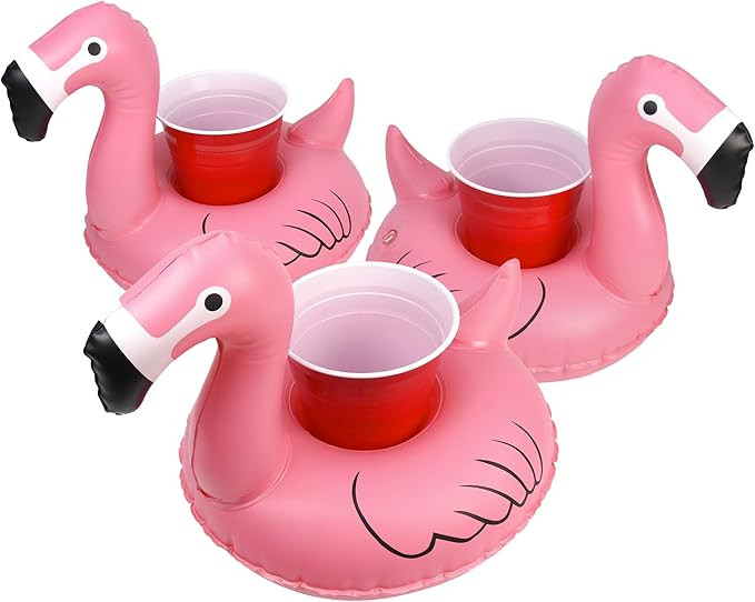 GoFloats Inflatable Pool and Hot Tub Drink Holders (3 Pack) (Choose - Unicorn, Flamingo, Palm Tre... | Amazon (US)