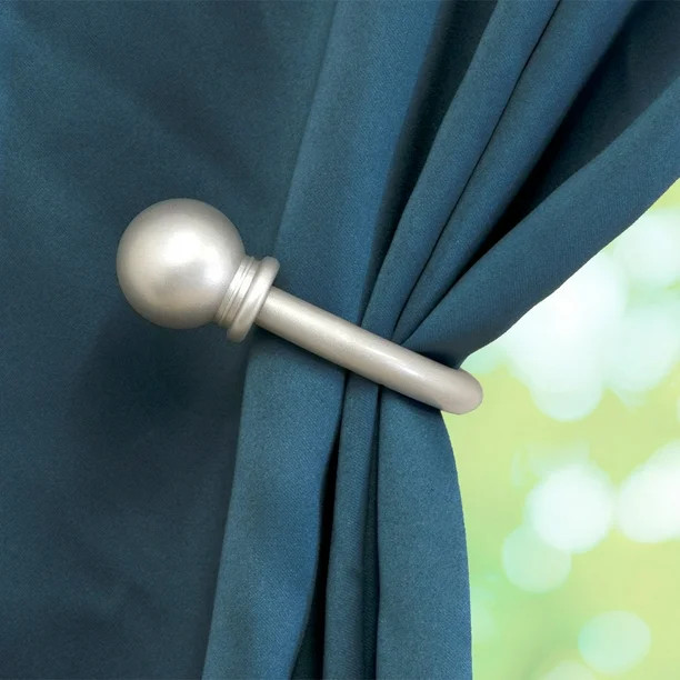 Mainstays Ball Curtain Holdback Black, Set of Two - Walmart.com | Walmart (US)