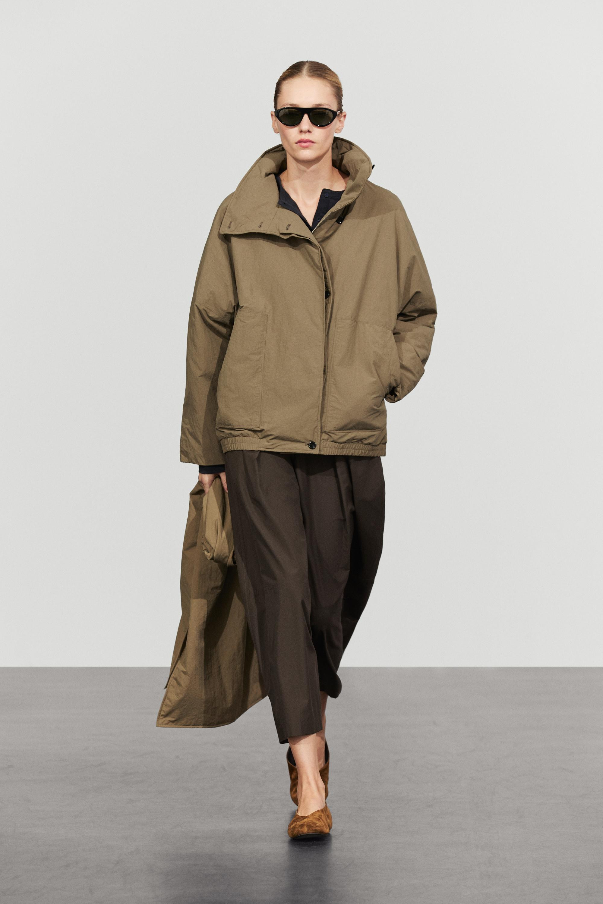 Quilted bomber jacket with scarf | Massimo Dutti UK