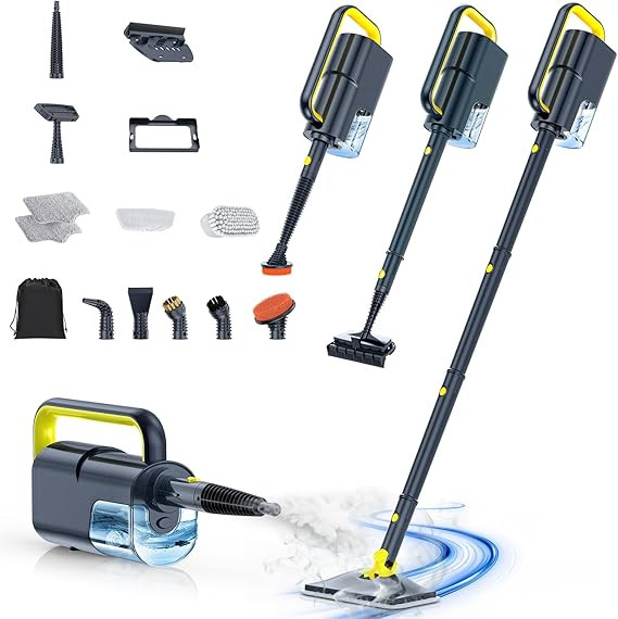 Steam Mop with Detachable Handheld Steam Cleaner, 10-in-1 Multi Accessories, Quick 10s Heat, 350m... | Amazon (US)