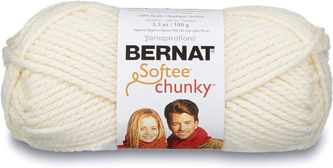 Bernat Softee Chunky Yarn, 3.5 Oz, Gauge 6 Super Bulky, Natural | Amazon (US)