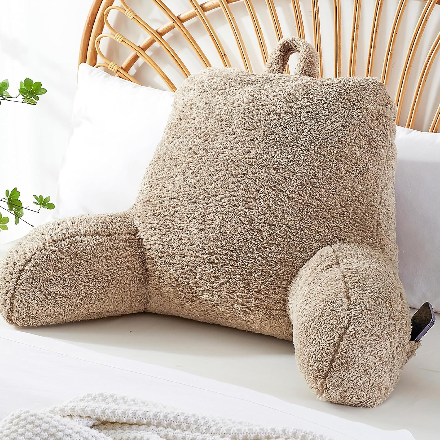 Reading Pillow for Sitting in Bed, Back Pillow Reading Pillow with Arms & Back Support, Dorm Room Essential for Girls and Boys Bed Chair Pillow | Amazon (US)