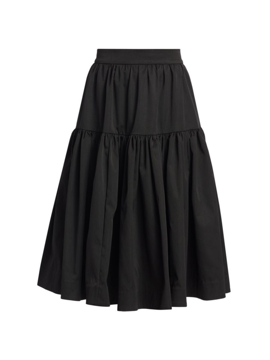 Mainline Tiered Faille Midi-Skirt | Saks Fifth Avenue