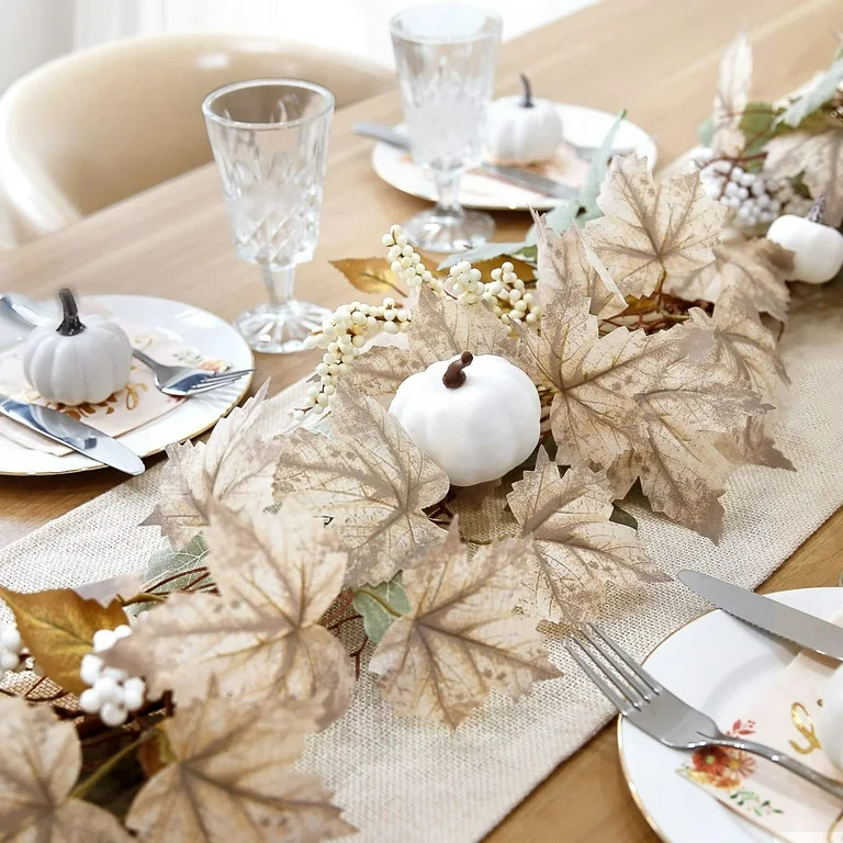 Hanas Halloween Decorations Fall Decoration Fall Maple Leaf Wreath Chimney Mantle Can Be Used for... | Walmart (US)