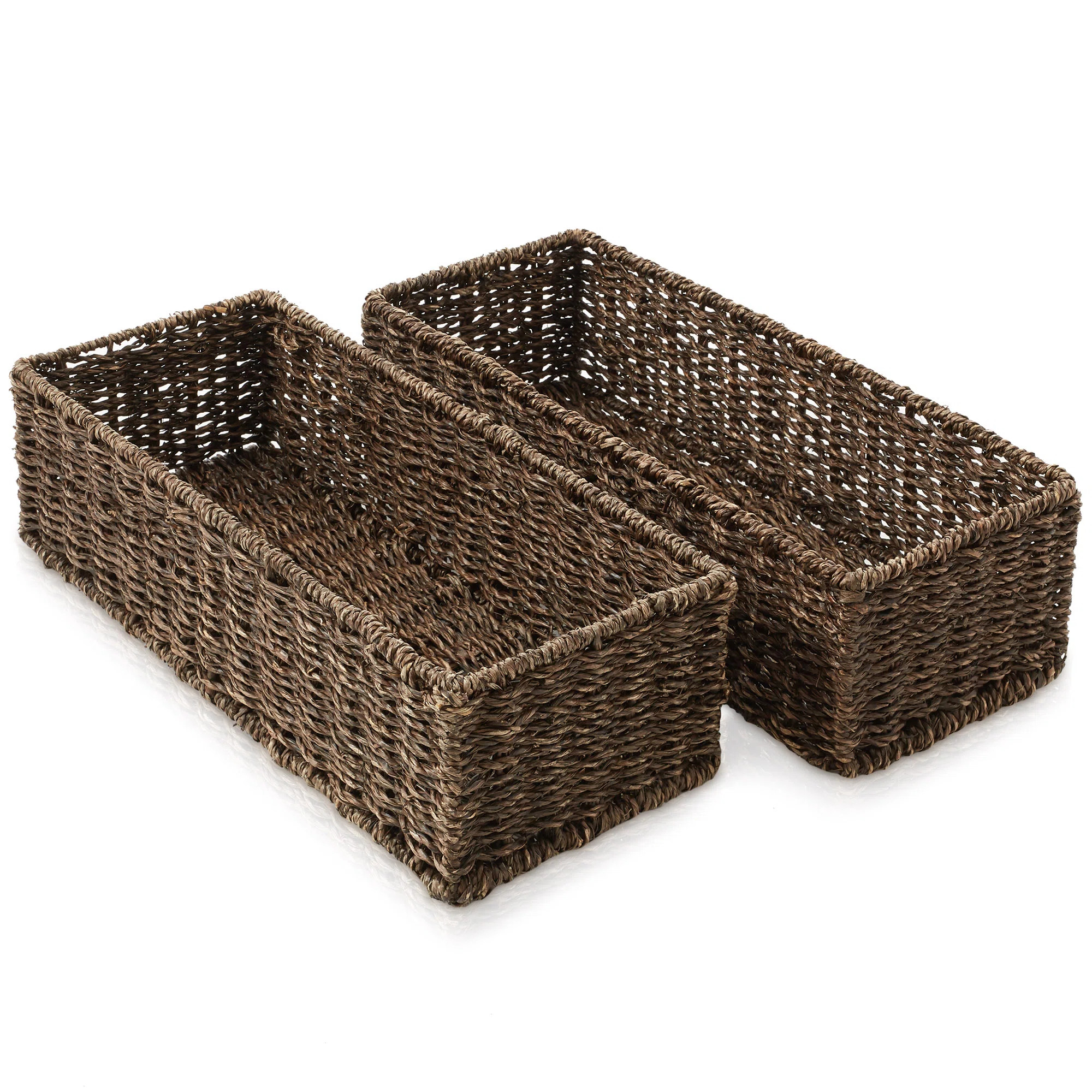 Casafield Seagrass Decorative Basket (Set of 2) | Wayfair North America