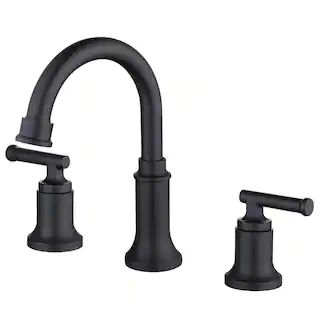 Glacier Bay Oswell 8 in. Widespread 2-Handle High-Arc Bathroom Faucet in Matte Black-HD67084W-601... | The Home Depot