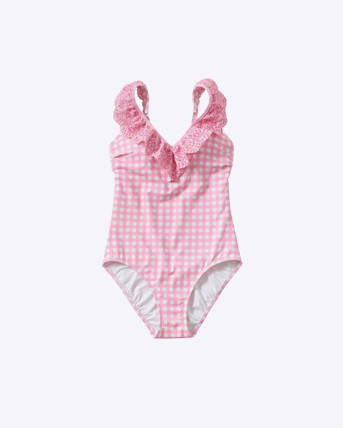 DJ x Lands' End Ruffle V-neck One Piece Swimsuit | Draper James (US)