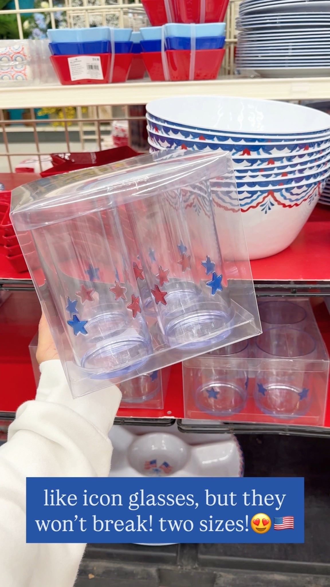 Michael’s Fourth of July decor, icon glasses, icon glass, Memorial Day weekend, red white and blue decor, patriotic decor, summer front porch decor, summer hosting, ribbon 

Michael’s has the cutest red white and blue finds for summer!🇺🇸 love all the ribbon and melamine tableware!😍 these glasses look like icon glasses, but they aren’t breakable! Perfect for summer!!☀️

#LTKSeasonal #LTKHome