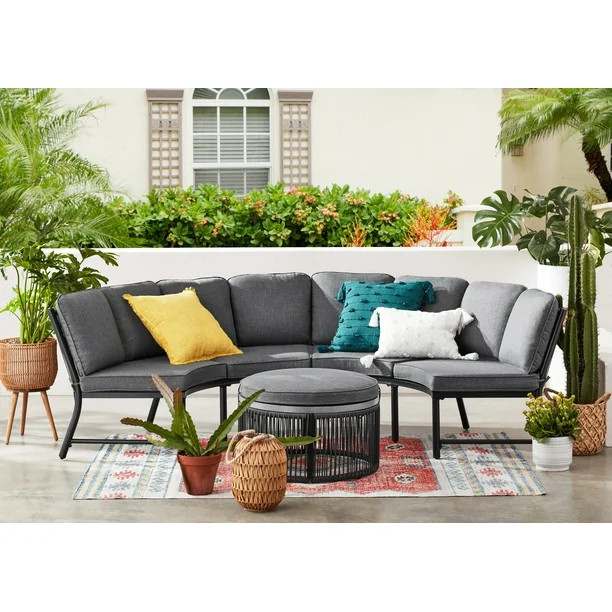 Mainstays Lawson Ridge 3-Piece Curved Sectional Set | Walmart (US)