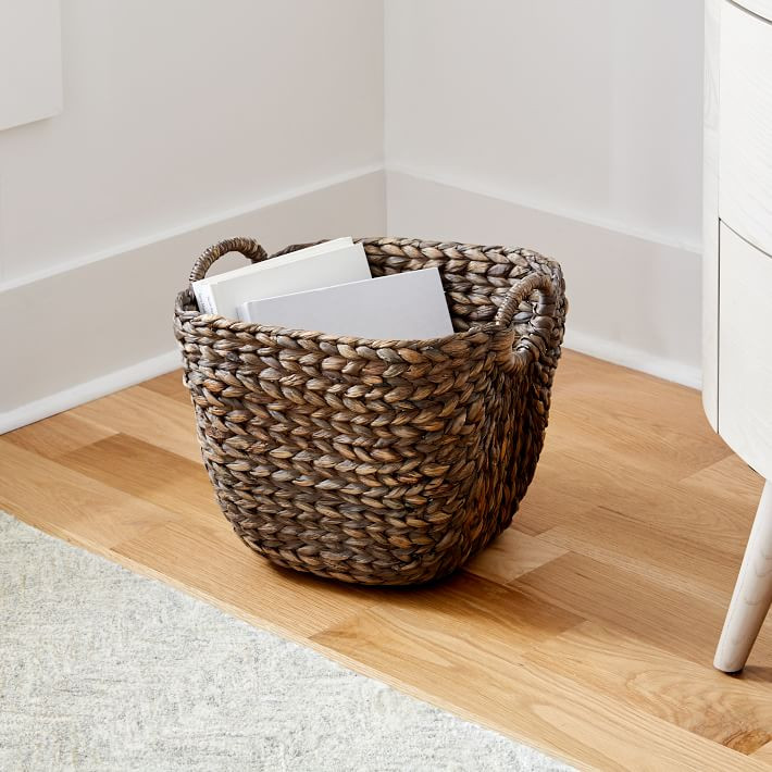 Curved Seagrass Baskets | West Elm (US)