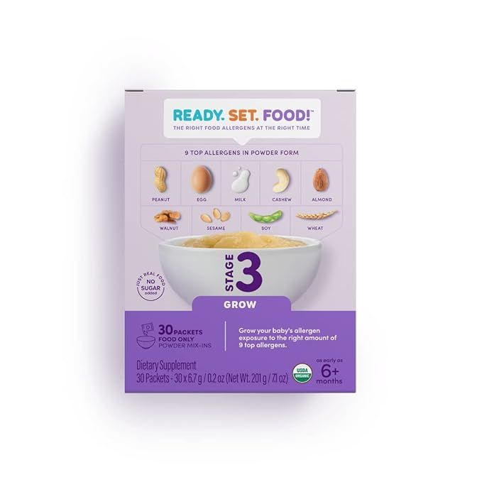 Ready Set Food | Early Allergen Introduction Mix-ins for Babies 4+ Mo | Stage 3 - 30 Days | 9 Top... | Amazon (US)