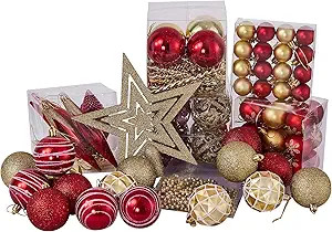 KAHOO Christmas Balls Ornaments Shatterproof Christmas Tree Decoration Assorted Set for Christmas... | Amazon (US)