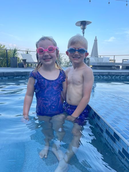 Summer ready in matching suits and fancy, fun goggles!

#LTKkids #LTKfindsunder100 #LTKswim